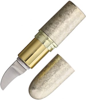 Novelty Cutlery Lipstick Knife Gold (1″)