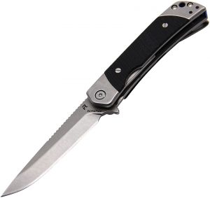 Revo Duo Linerlock Drop Point Black (2.88″)