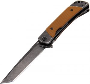 Revo Duo Linerlock Tanto Brown (2.88″)