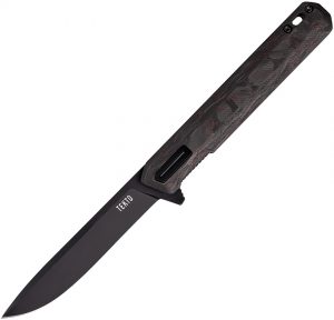 Tekto F2 Bravo Knife Black/Red CF (3.25″)