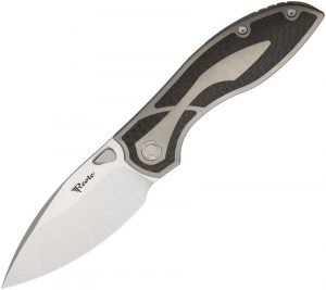 Reate Iron Framelock Knife Gray CF (3.25″)