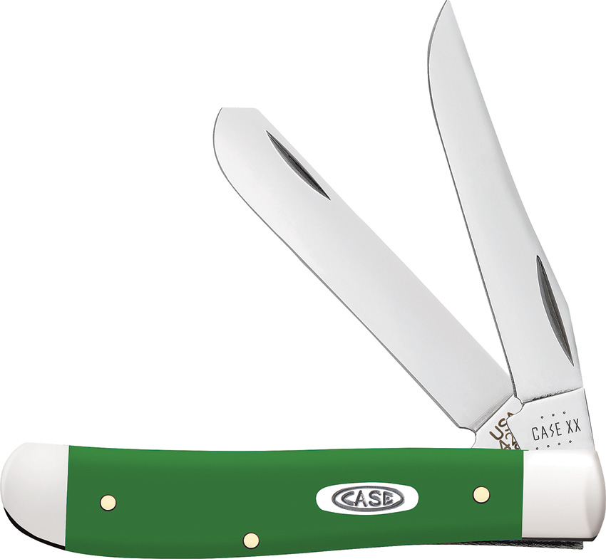 Case Cutlery Mini Trapper Green Synthetic