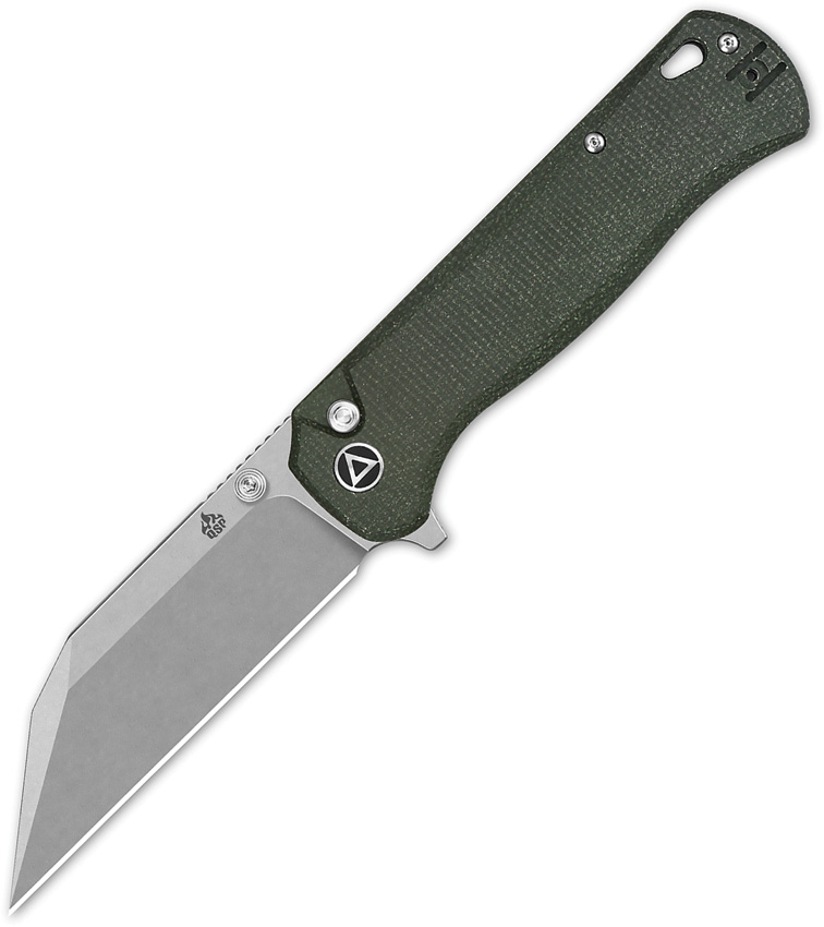 QSP Knife Swordfish Button Lock Green (3.63") QSP Knife Swordfish Button Lock Green (3.63")