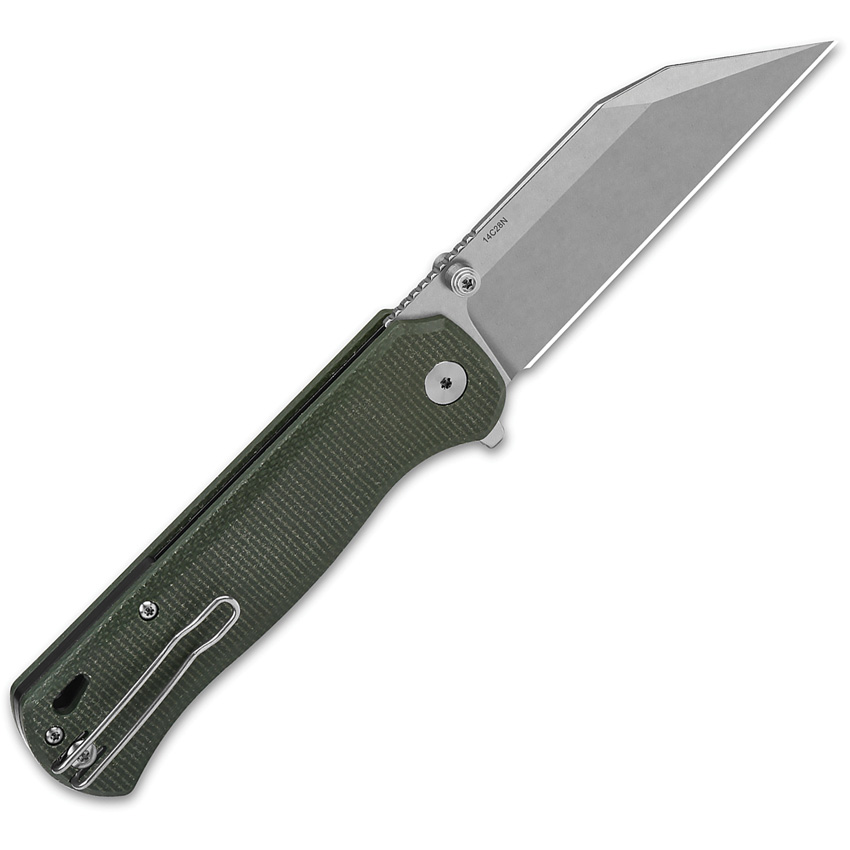 QSP Knife Swordfish Button Lock Green (3.63") QSP Knife Swordfish Button Lock Green (3.63")