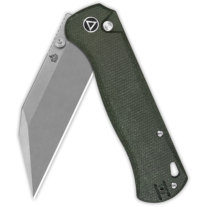 QSP Knife Swordfish Button Lock Green (3.63") QSP Knife Swordfish Button Lock Green (3.63")