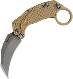 Reate Knives EXO-K Button Lock Tan SW (3″)