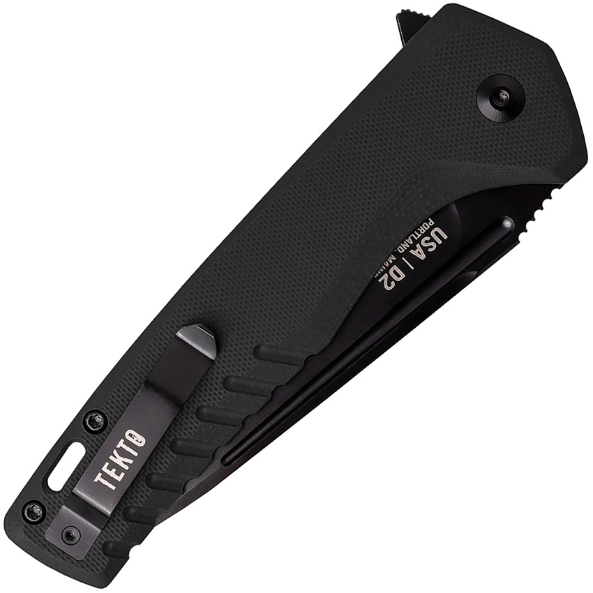 Tekto Knives F3 Charlie Button Lock Black (3.75") Tekto Knives F3 Charlie Button Lock Black (3.75")