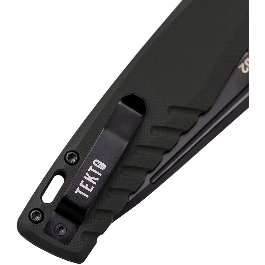 Tekto Knives F3 Charlie Button Lock Black (3.75") Tekto Knives F3 Charlie Button Lock Black (3.75")