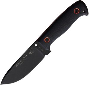 J&V Adventure Knives Black Bear Fixed Blade Black (4.25″)