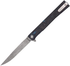 Ocaso Solstice Knife Dark Blue Damascus (3.5″)