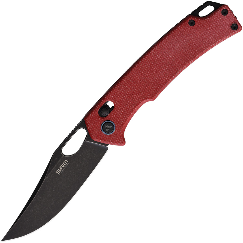 SRM Knives 9203 Ambi Lock Red Micarta (3.5