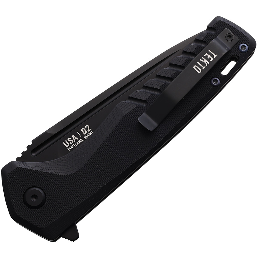 Tekto Knives F3 Charlie Button Lock Black (3.75") Tekto Knives F3 Charlie Button Lock Black (3.75")