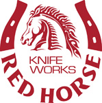 Red Horse Knife Works Bad Apple Bottle Opener Brass