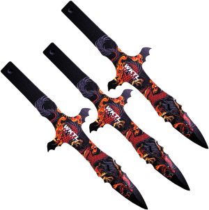 Toro Knives Grito Throwing Knives Fire (3″)