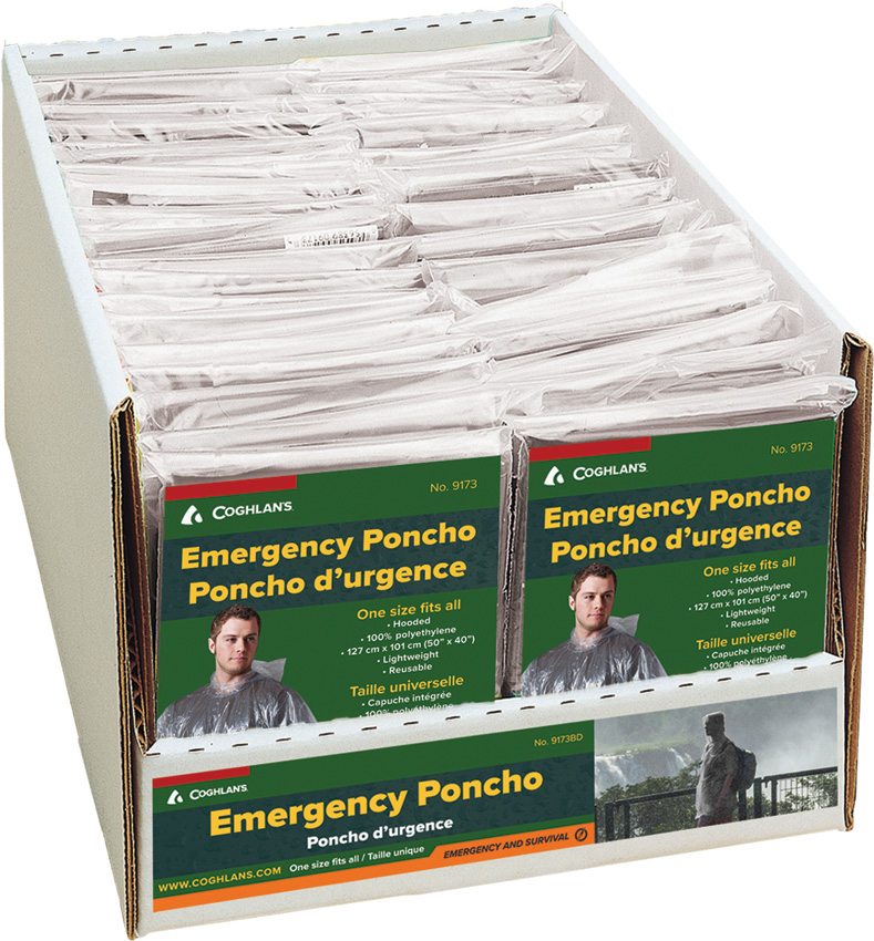 Coghlan's Emergency Poncho Display Coghlan's Emergency Poncho Display