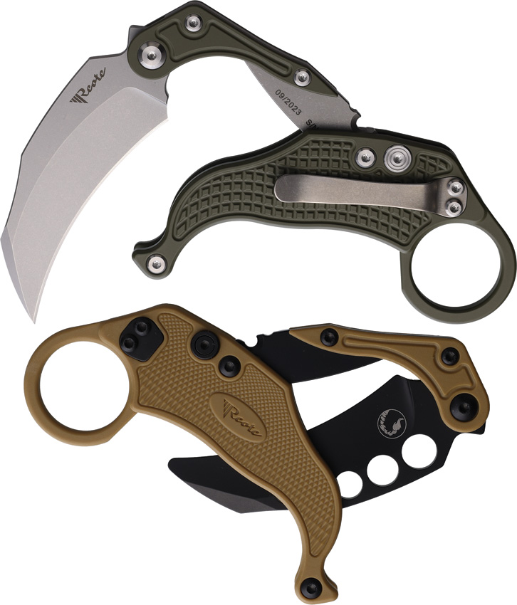 Reate Knives EXO-K Button Lock Green SW Reate Knives EXO-K Button Lock Green SW
