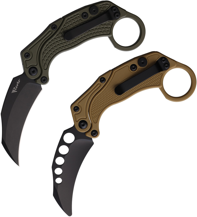 Reate Knives EXO-K Button Lock Green Black Reate Knives EXO-K Button Lock Green Black