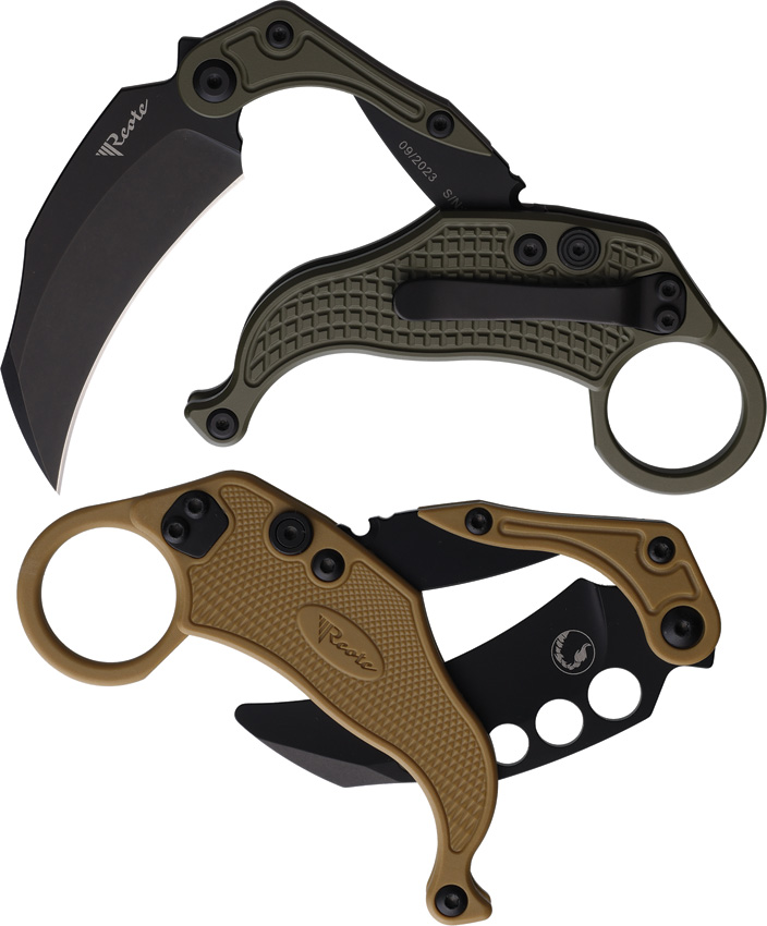 Reate Knives EXO-K Button Lock Green Black Reate Knives EXO-K Button Lock Green Black