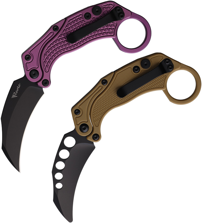 Reate Knives EXO-K Button Lock Purple Black Reate Knives EXO-K Button Lock Purple Black