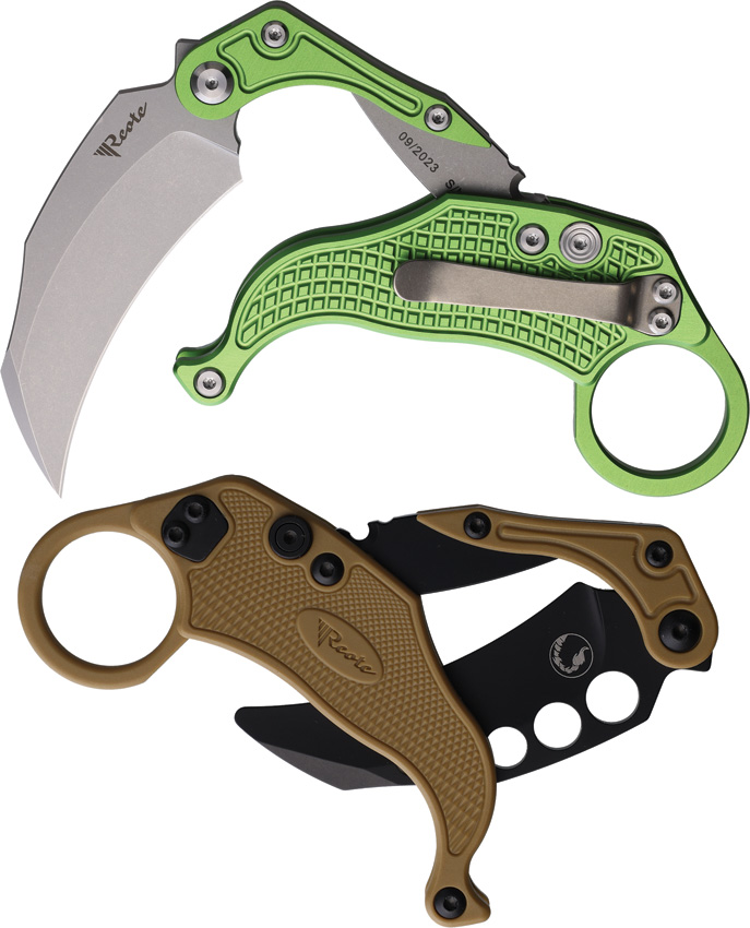 Reate Knives EXO-K Button Lock Green Reate Knives EXO-K Button Lock Green