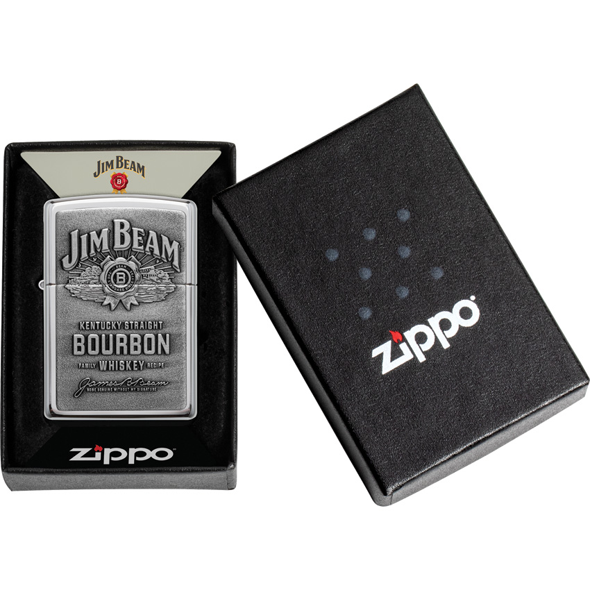 Zippo Jim Beam Pewter Emblem Zippo Jim Beam Pewter Emblem