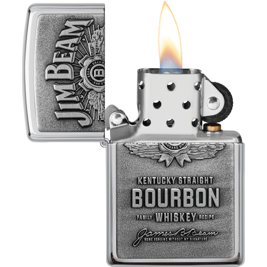 Zippo Jim Beam Pewter Emblem Zippo Jim Beam Pewter Emblem