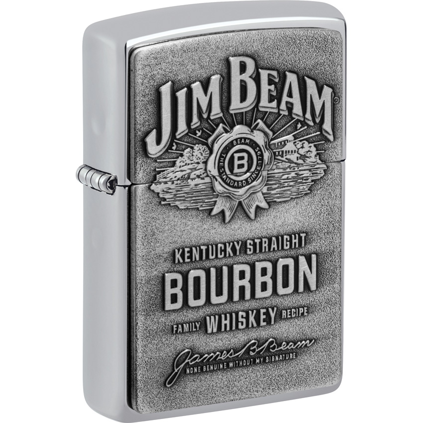 Zippo Jim Beam Pewter Emblem Zippo Jim Beam Pewter Emblem