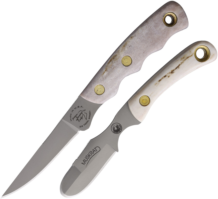 Knives Of Alaska Jaeger/Muskrat Combo Stag Knives Of Alaska Jaeger/Muskrat Combo Stag