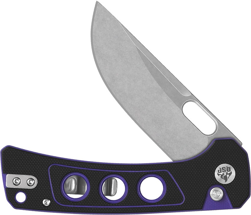 QSP Knife Unicorn Button Lock Pur G10 QSP Knife Unicorn Button Lock Pur G10