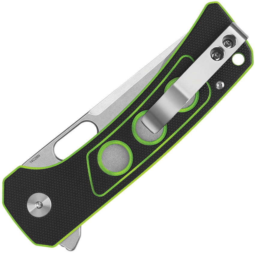 QSP Knife Unicorn Button Lock Neon G10 QSP Knife Unicorn Button Lock Neon G10