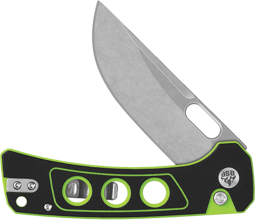 QSP Knife Unicorn Button Lock Neon G10 QSP Knife Unicorn Button Lock Neon G10
