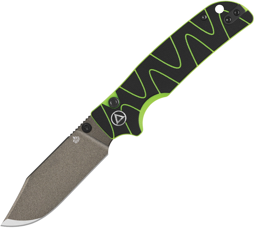 QSP Knife Kali Button Lock Black/neon QSP Knife Kali Button Lock Black/neon