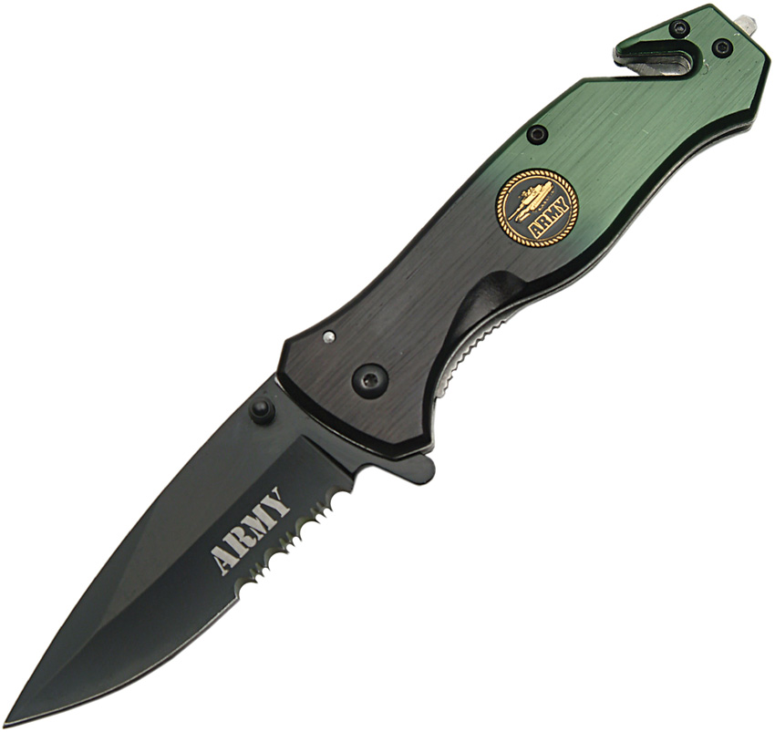 India Made Rescue Linerlock A/O Army India Made Rescue Linerlock A/O Army