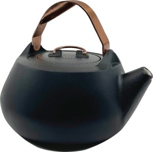 Barebones Living Enamel Lined Cast Iron Teapot