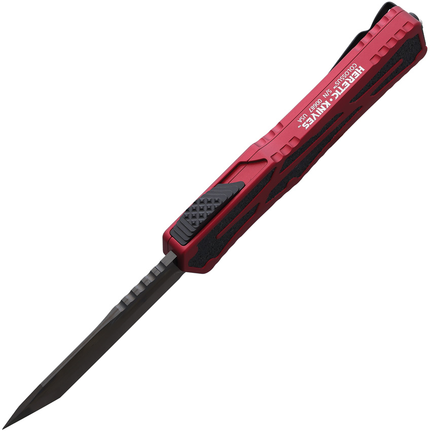 Heretic Knives Auto Colossus OTF Tanto Red (3.5") Heretic Knives Auto Colossus OTF Tanto Red (3.5")