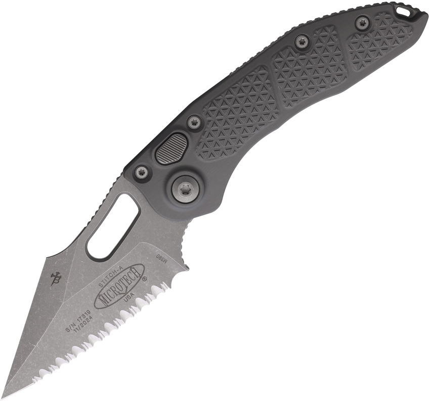 Microtech Auto Stitch S/E Button Lock AP Microtech Auto Stitch S/E Button Lock AP