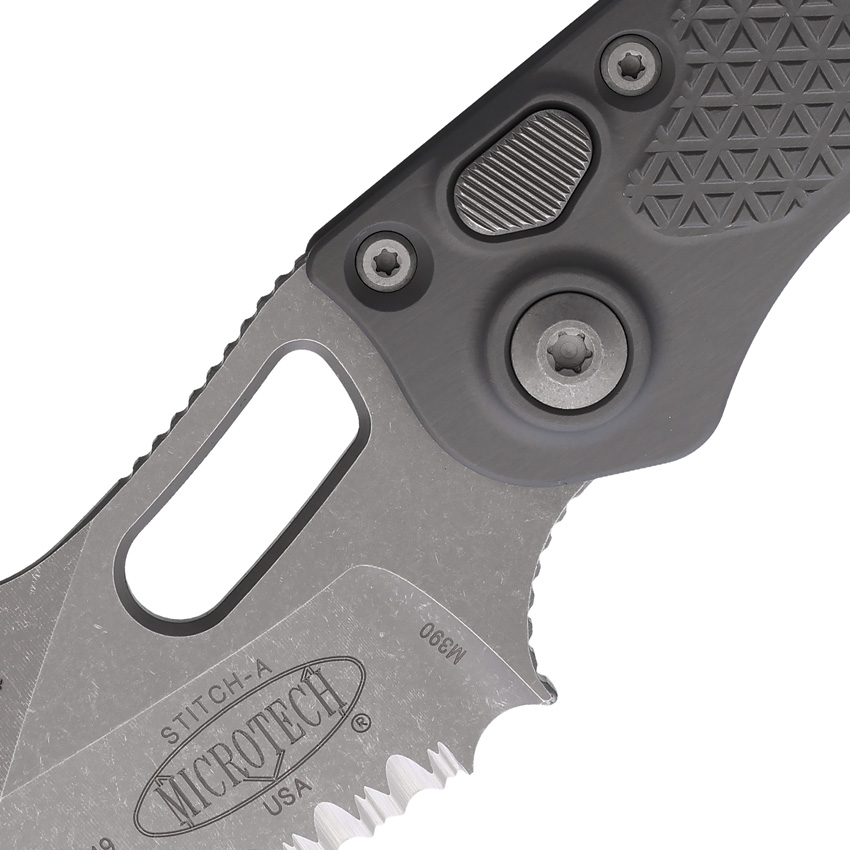 Microtech Auto Stitch S/E Button Lock AP Microtech Auto Stitch S/E Button Lock AP