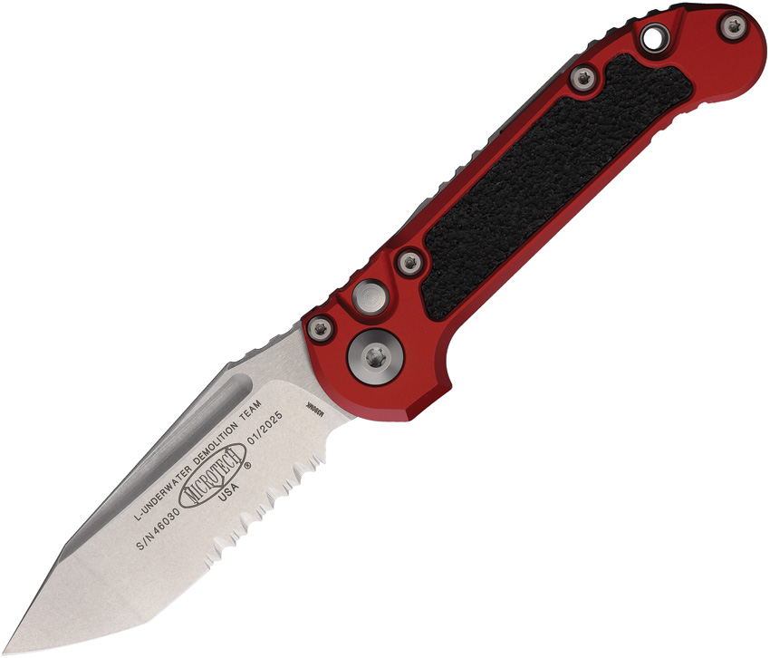 Microtech Auto LUDT Button Lock, Microtech Auto LUDT Button Lock GenIII red