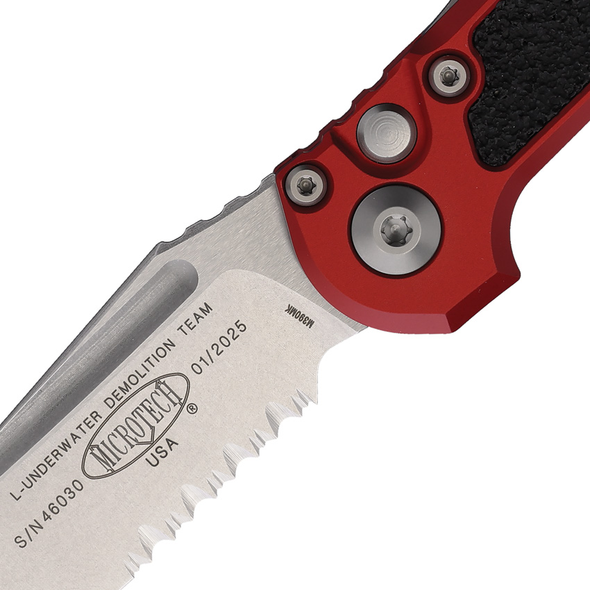 Microtech Auto LUDT Button Lock, Microtech Auto LUDT Button Lock GenIII red