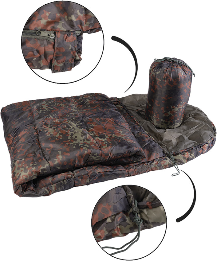 Mil-Tec Sleeping Bag Flecktarn Com Mil-Tec Sleeping Bag Flecktarn Com