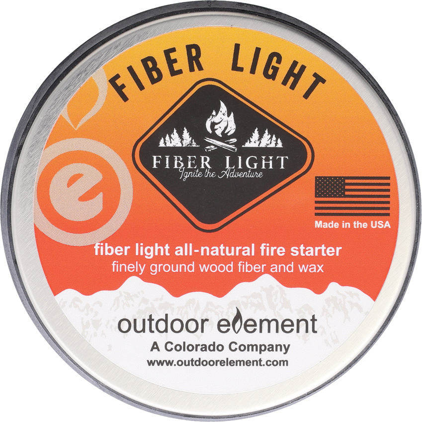 Outdoor Element Fiber Light Original Round Tin Outdoor Element Fiber Light Original Round Tin