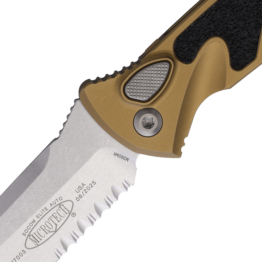 Microtech Auto Socom, Microtech Auto Socom Elite Buttonlock , Microtech Auto Socom Elite Buttonlock tan