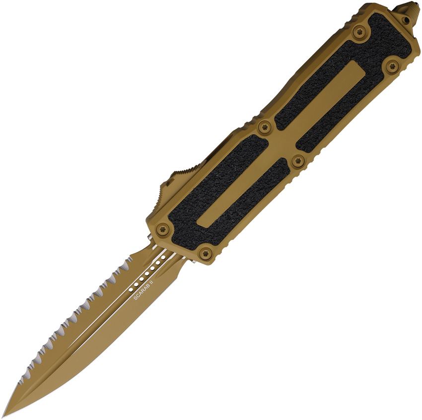 Microtech Auto Scarab II, Microtech Auto Scarab II OTF D/E, Microtech Auto Scarab II OTF D/E Gen III tan