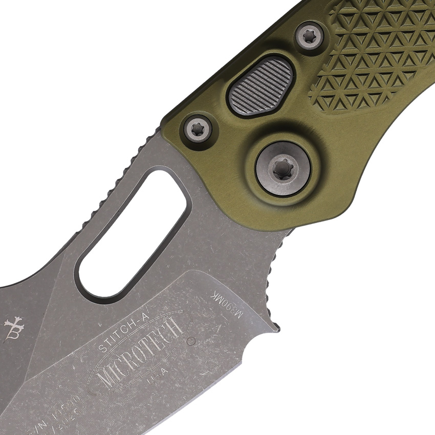 Microtech Auto Stitch S/E Button Lock OD Microtech Auto Stitch S/E Button Lock OD
