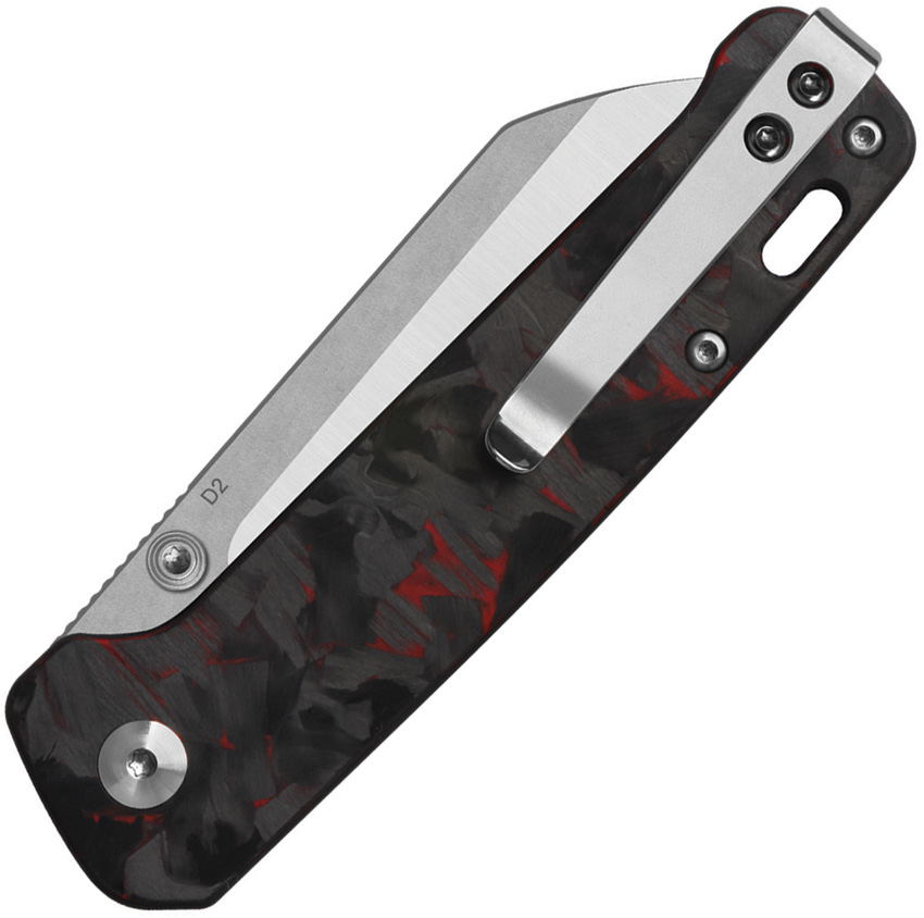 QSP Knife Penguin V2 Linerlock Red CF QSP Knife Penguin V2 Linerlock Red CF