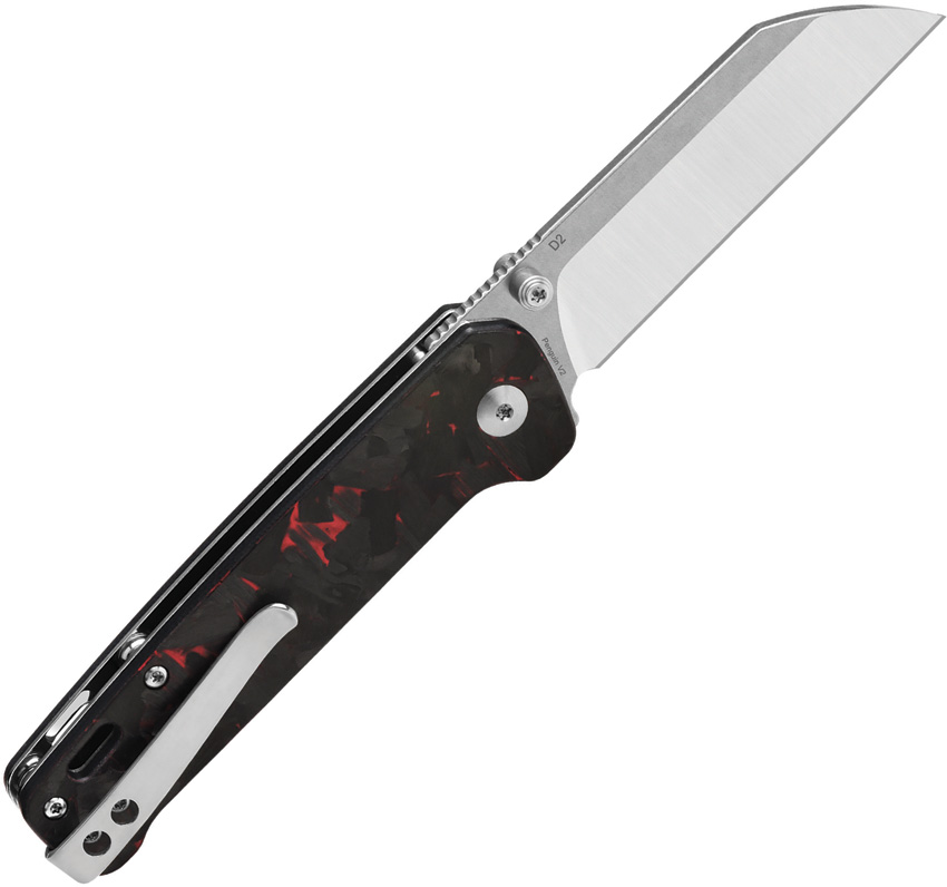 QSP Knife Penguin V2 Linerlock Red CF QSP Knife Penguin V2 Linerlock Red CF