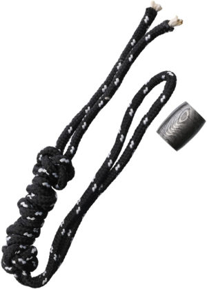 Damascus Bead Lanyard Black/White