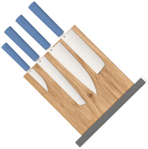 Butterfork Modern Kitchen Set w/Stand Blu