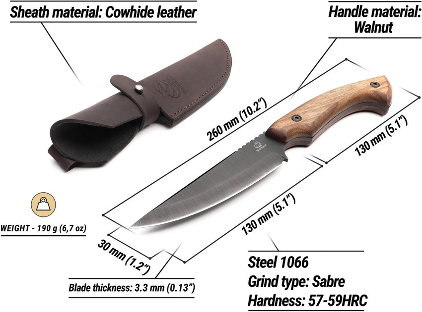 BEAVERCRAFT Hunter Fixed Blade BEAVERCRAFT Hunter Fixed Blade