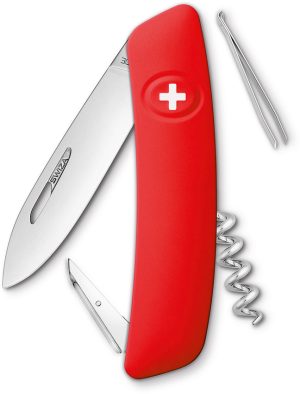 Swiza D01 Swiss Pocket Knife Red (2.875″)
